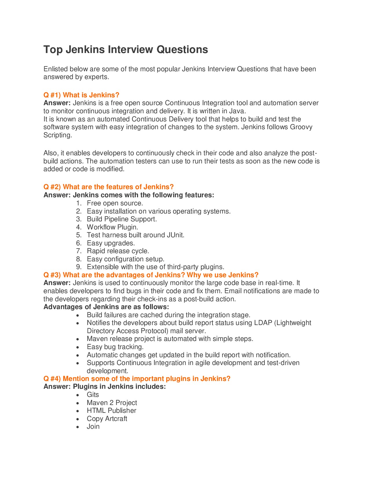Top Jenkins Interview Questions