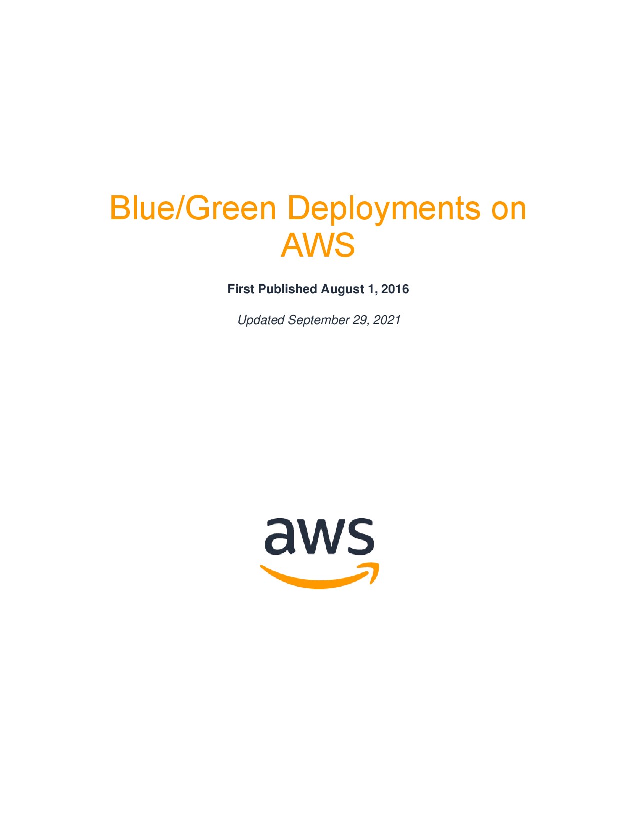 Blue/Green Deployments on AWS